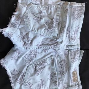 Blue and gray Tokyo Darling mini shorts